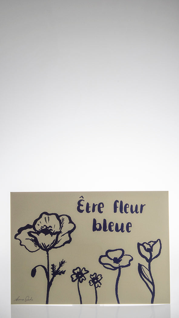 Card · Être fleur bleue